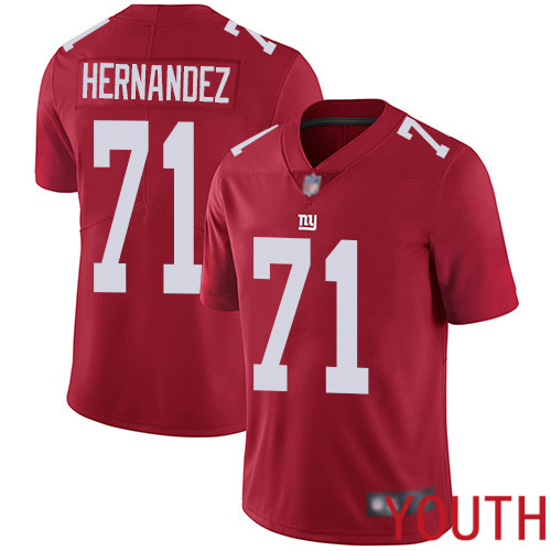 Youth New York Giants 71 Will Hernandez Red Limited Red Inverted Legend Football NFL Jersey